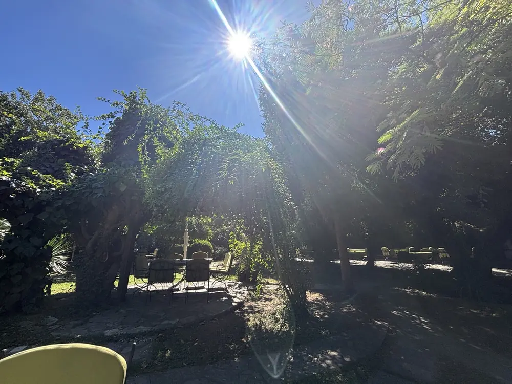 Schattiger Garten am Campingplatz bei Shkodra